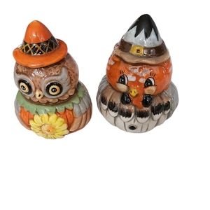Johanna Parker Turkey Owl Salt&Pepper shakers